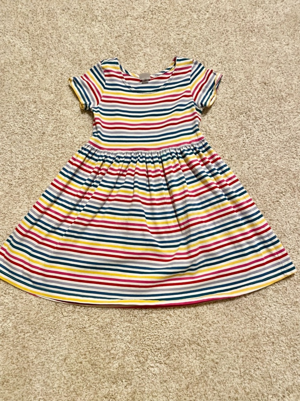 Hanna Andersson Rainbow Striped Casual Dress